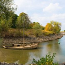 Das 'Geisterschiff vom Silbersee' - es taucht bei Niedrigwasser wieder auf