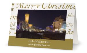 Weihnachtskarte Nähe Schokoladenmuseum